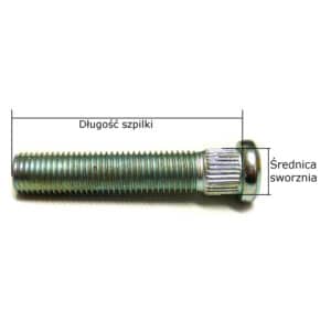 Szpilka wbijana M12x1,5 x 70mm