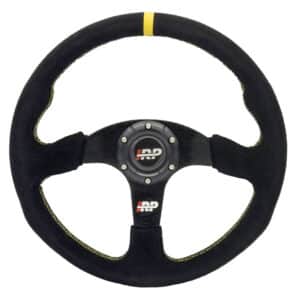 Kierownica sportowa zamszowa 350mm płaska IRP
