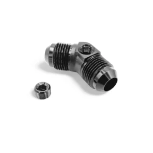 Adapter kątowy 45° AN/JIC męski OBP z portem 1/8" NPT
